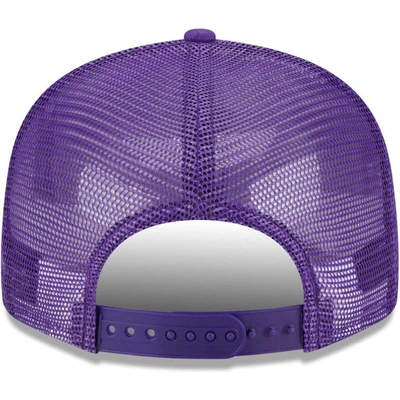 Shop New Era Purple Los Angeles Lakers Bold Laurels 9fifty Snapback Hat