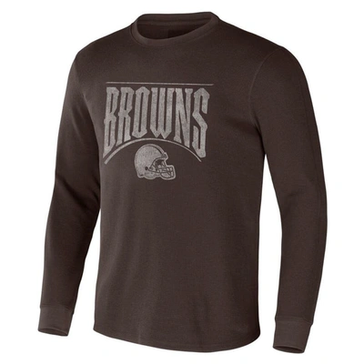 Shop Nfl X Darius Rucker Collection By Fanatics Brown Cleveland Browns Long Sleeve Thermal T-shirt