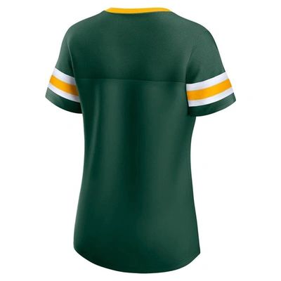 Shop Fanatics Branded Green Green Bay Packers Original State Lace-up T-shirt