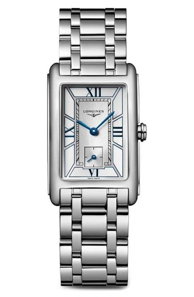 Shop Longines Dolcevita Bracelet Watch, 23.3mm X 37mm In Silver
