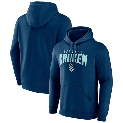 Shop Fanatics Branded Navy Seattle Kraken Special Edition 2.0 Wordmark Pullover Hoodie