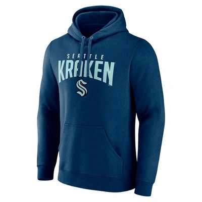 Fanatics Branded Navy Seattle Kraken Special Edition 2.0 Wordmark Pullover Hoodie In Navy