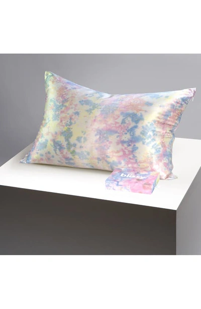 Blissy Mulberry Silk Pillowcase In Yellow Tie Dye