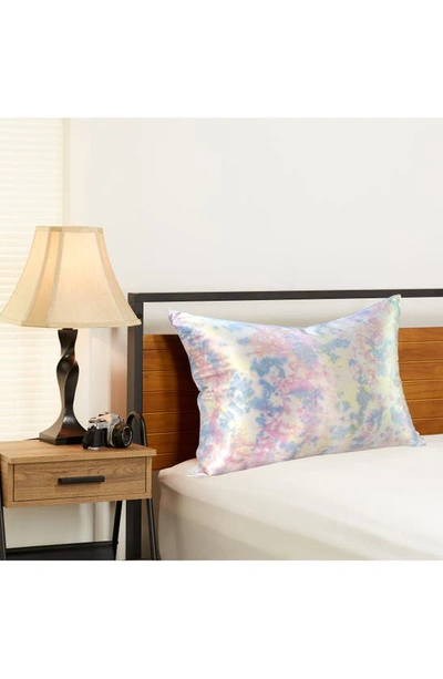 Blissy Mulberry Silk Pillowcase In Yellow Tie Dye