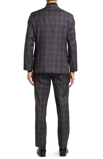 Shop Daniel Hechter Norris Plaid Wool Suit In Charcoal