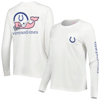 Shop Vineyard Vines White Indianapolis Colts Helmet Long Sleeve T-shirt