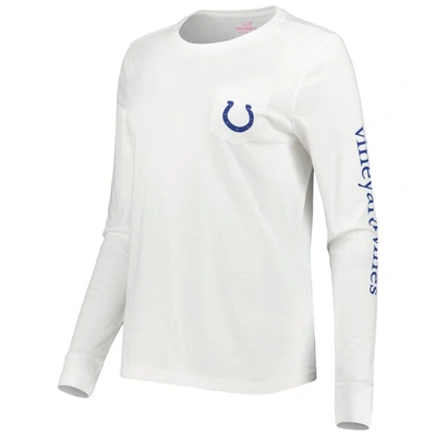 Shop Vineyard Vines White Indianapolis Colts Helmet Long Sleeve T-shirt