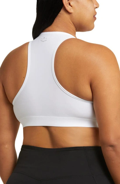 Shop Beyond Yoga Lift Your Spirits Sports Bra In Cloud White