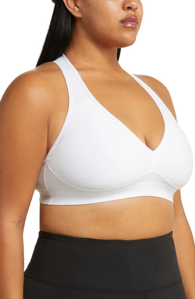 Shop Beyond Yoga Lift Your Spirits Sports Bra In Cloud White