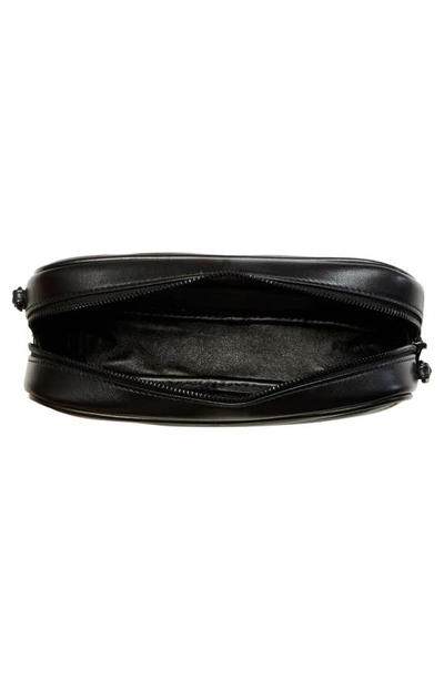 Shop Saint Laurent Mini Lou Pebbled Leather Camera Bag In Noir