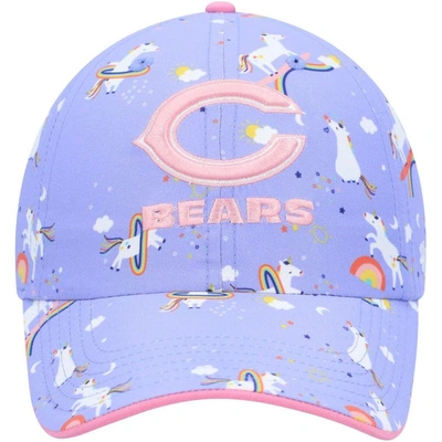 Shop 47 Girls Preschool ' Purple Chicago Bears Unicorn Clean Up Adjustable Hat