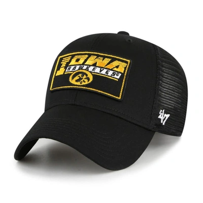 Shop 47 Youth ' Black Iowa Hawkeyes Levee Trucker Adjustable Hat