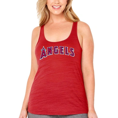 Shop Soft As A Grape Red Los Angeles Angels Plus Size Swing For The Fences Racerback Tank Top