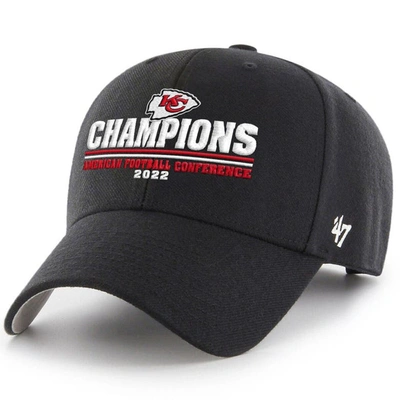 Shop 47 '  Black Kansas City Chiefs 2022 Afc Champions Mvp Adjustable Hat