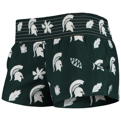 Shop Wes & Willy Green Michigan State Spartans Beach Shorts