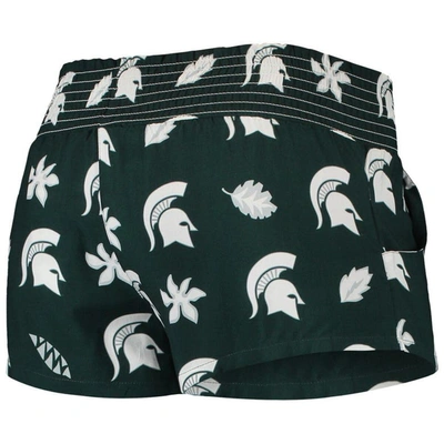 Shop Wes & Willy Green Michigan State Spartans Beach Shorts