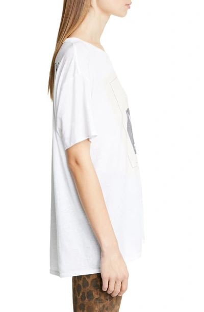 Shop R13 'closer' Oversize Cotton & Cashmere Tee In White