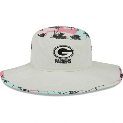 Shop New Era Khaki Green Bay Packers Retro Beachin' Bucket Hat