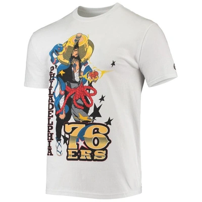 Shop Nba X Mcflyy White Philadelphia 76ers Identify Artist Series T-shirt