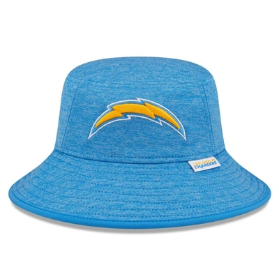 Shop New Era Heather  Blue Los Angeles Chargers Bucket Hat
