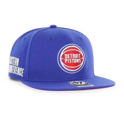 Shop 47 '  Blue Detroit Pistons Sure Shot Captain Snapback Hat
