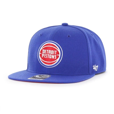 Shop 47 '  Blue Detroit Pistons Sure Shot Captain Snapback Hat