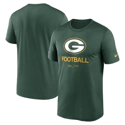 Shop Nike Green Green Bay Packers Sideline Infograph Performance T-shirt