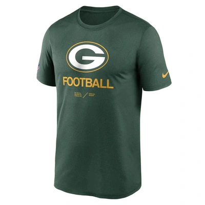 Shop Nike Green Green Bay Packers Sideline Infograph Performance T-shirt