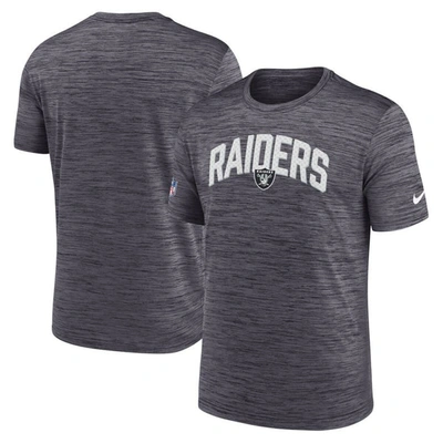Shop Nike Black Las Vegas Raiders Sideline Velocity Athletic Stack Performance T-shirt