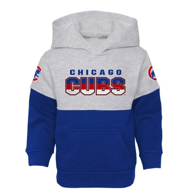 Shop Outerstuff Infant Royal/heather Gray Chicago Cubs Playmaker Pullover Hoodie & Pants Set