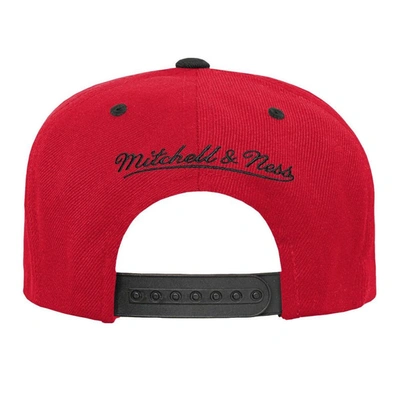 Shop Mitchell & Ness Youth  Scarlet/black Unlv Rebels Varsity Letter Snapback Hat