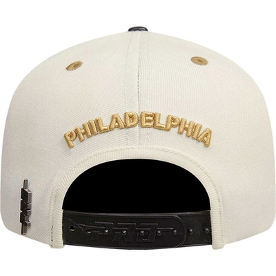 Shop Post Cream/black Philadelphia 76ers Album Cover Snapback Hat