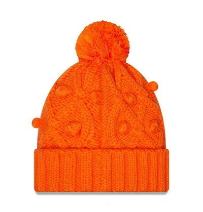 Shop New Era Orange Denver Broncos Toasty Cuffed Knit Hat With Pom