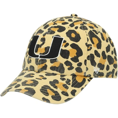 Shop 47 ' Gold Miami Hurricanes Bagheera Clean Up Adjustable Hat