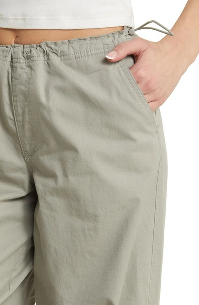 Shop Pacsun Low Rise Parachute Pants In Gunmetal Grey