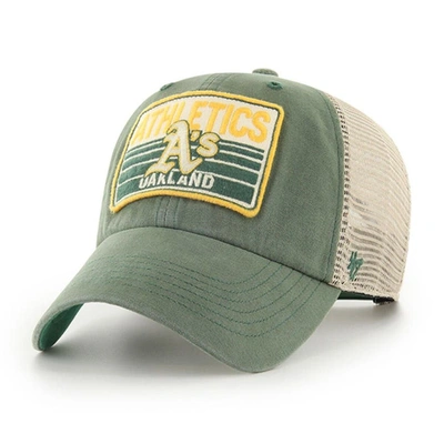 Shop 47 ' Green Oakland Athletics Four Stroke Clean Up Trucker Snapback Hat