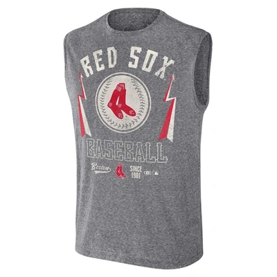 Shop Darius Rucker Collection By Fanatics Charcoal Boston Red Sox Relaxed-fit Muscle Tank Top