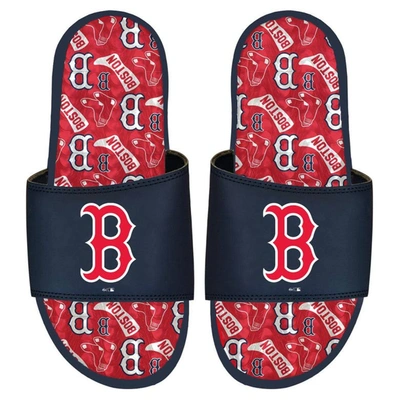 Shop Islide Boston Red Sox Team Pattern Gel Slide Sandals In Navy