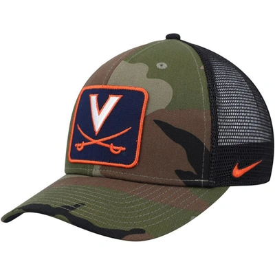 Shop Nike Camo/black Virginia Cavaliers Classic99 Trucker Snapback Hat