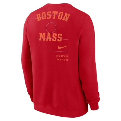 Shop Nike Red Boston Red Sox Statement Ball Game Fleece Pullover Sweatshirt