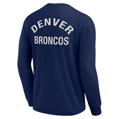 Shop Fanatics Signature Unisex  Navy Denver Broncos Elements Super Soft Long Sleeve T-shirt