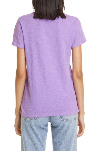 Shop Atm Anthony Thomas Melillo Schoolboy Cotton Crewneck T-shirt In Pink Lilac