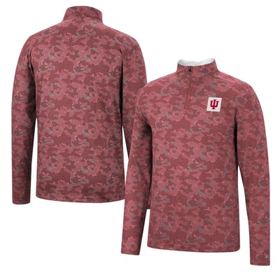 Shop Colosseum Crimson Indiana Hoosiers Tivo Quarter-zip Jacket