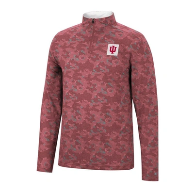 Shop Colosseum Crimson Indiana Hoosiers Tivo Quarter-zip Jacket