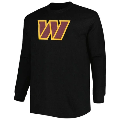 Shop Profile Burgundy Washington Commanders Big & Tall Waffle-knit Thermal Long Sleeve T-shirt