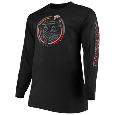 Shop Fanatics Branded Black Atlanta Falcons Big & Tall Color Pop Long Sleeve T-shirt