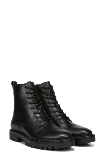 Shop Vince Cabria Lug Water Resistant Lace-up Boot In Black