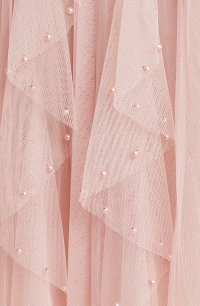 Shop Nikki Lund Wendy Beaded Tulle Skirt In Pink