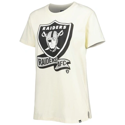 Shop New Era Cream Las Vegas Raiders Chrome Sideline T-shirt