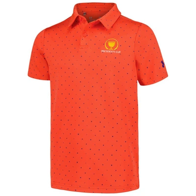 Shop Under Armour Youth   Red 2024 Presidents Cup  Playoff Flag Print Polo